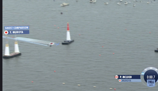 Red Bull Air Race — ghost-plane AR comparison overlaid on the live broadcast